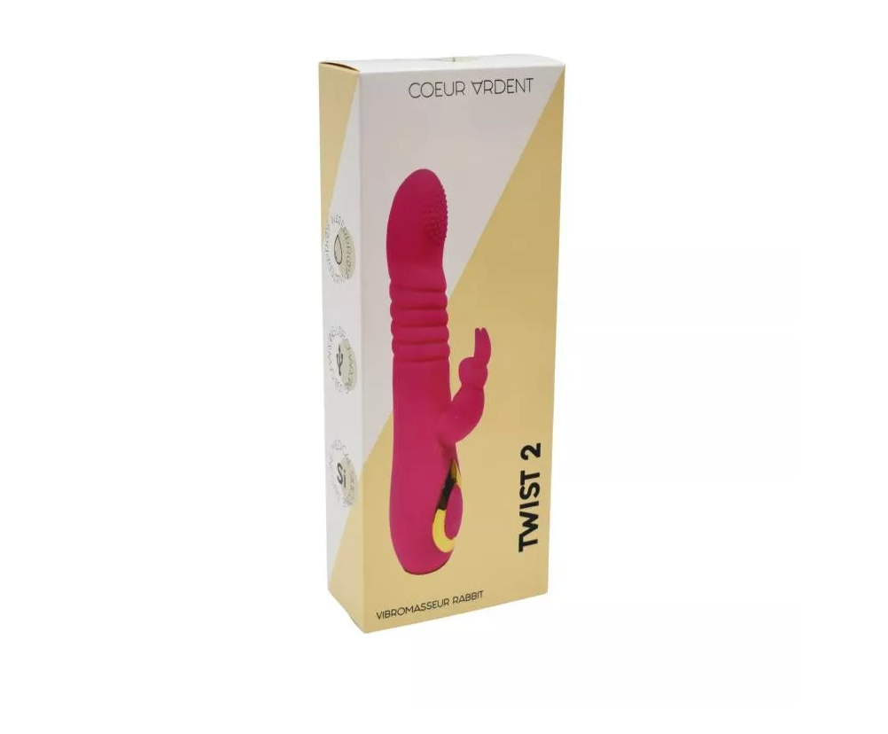 Vibromasseur Rabbit "Va-et-Vient" rose TWIST 2